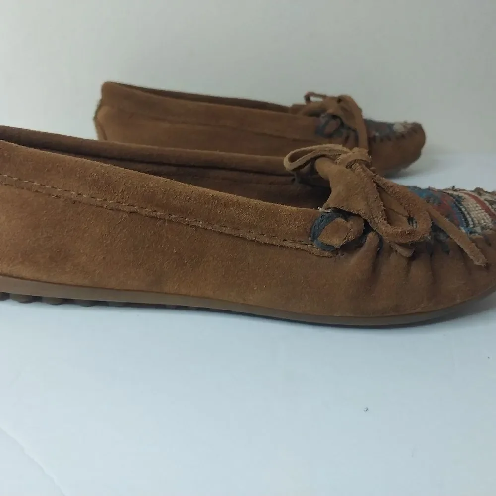 MINNETONKA Size 9 Women's Brown Moccasins 472K Super Confort